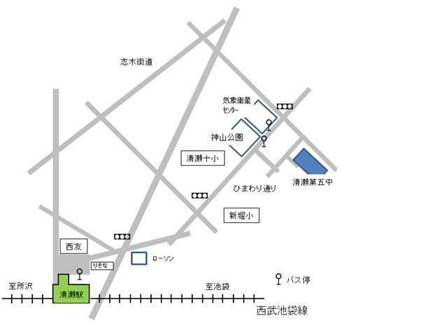 地図：清瀬第五中学校1