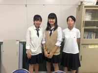 写真：7月23日清瀬高校の3人の生徒さん
