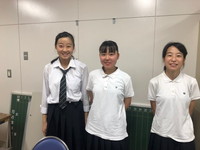 写真：7月24日清瀬高校の3人の生徒さん