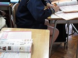 写真：朝学習の様子