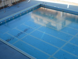 写真　プールの氷