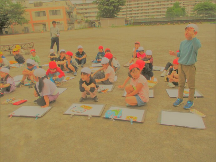 2年生　働く消防の写生会1