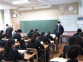 写真　学年末考査まで後1週間