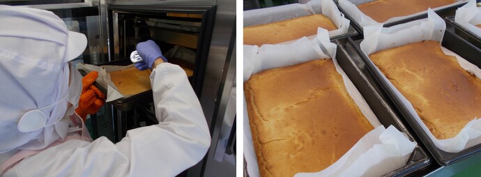 米粉のきな粉ケーキ調理写真