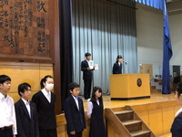 写真：生徒会朝礼1