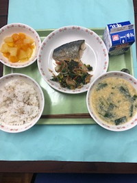 写真：2月18日の給食
