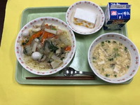 写真：12月6日の給食