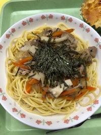 写真：きのこスパゲティ