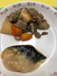 写真：魚の塩こうじ焼き　いりどり
