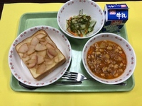 写真：10月18日の給食