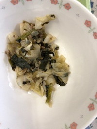 写真：ほうれん草ウスターソース