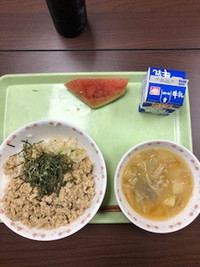 写真：6月19日の給食
