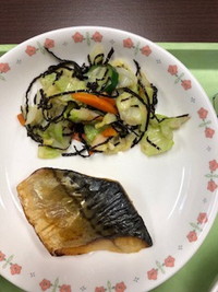 写真：サバの文化干し焼き　塩昆布入り即席漬け
