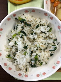 写真：じゃこ入り菜飯