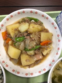 写真：新じゃが芋のそぼろ煮