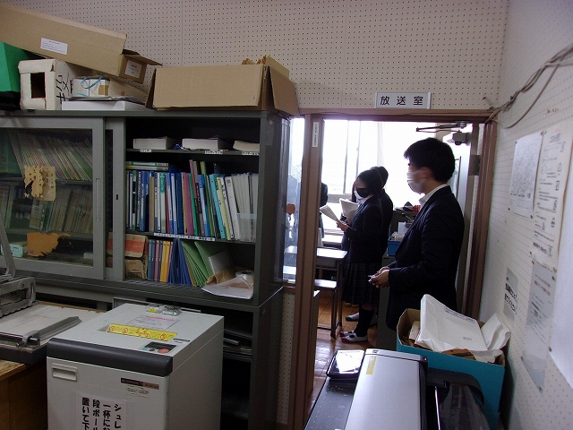 生徒会朝礼写真1