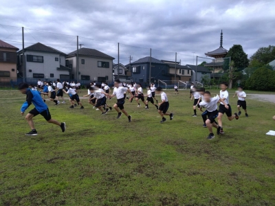 運動会朝練習