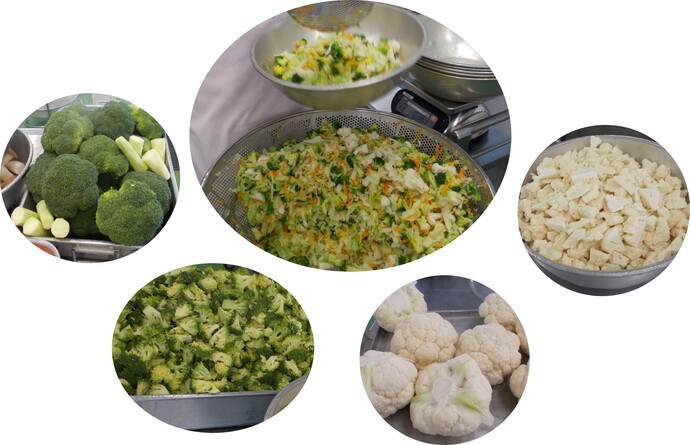 花野菜サラダ調理写真