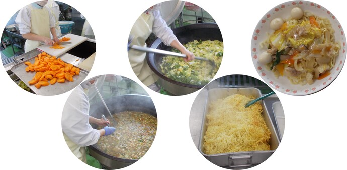 あんかけ焼きそばの調理写真