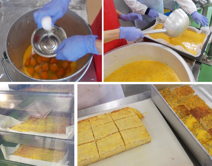 チーズオムレツの調理写真