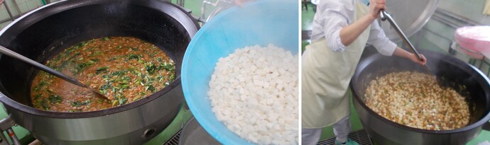 肉豆腐丼の調理写真