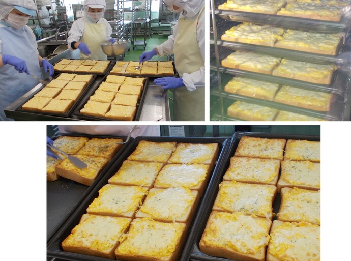 エッグトースト調理写真