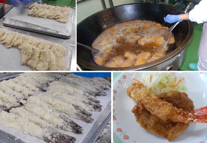 3月17日給食の調理写真