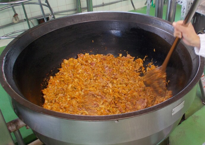 キムチチャーハン調理写真