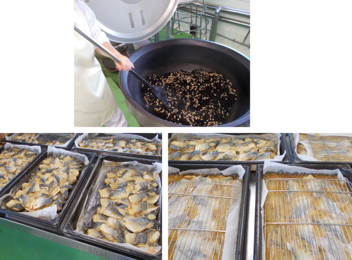 さばの味噌煮の調理写真