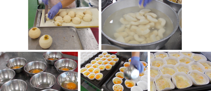 チーズ目玉焼き調理写真