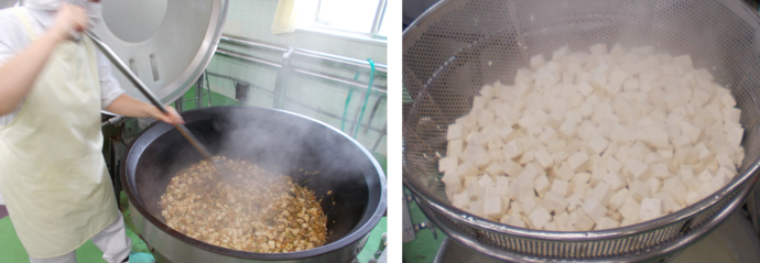 肉豆腐丼の調理写真