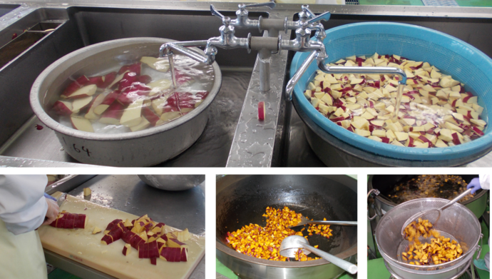 キャラメルポテトの調理写真