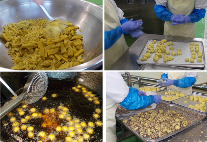 ごま団子の調理写真