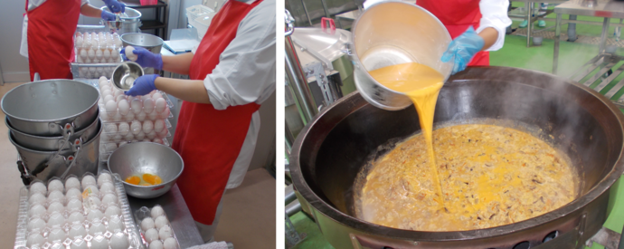 高野豆腐の卵とじ調理写真