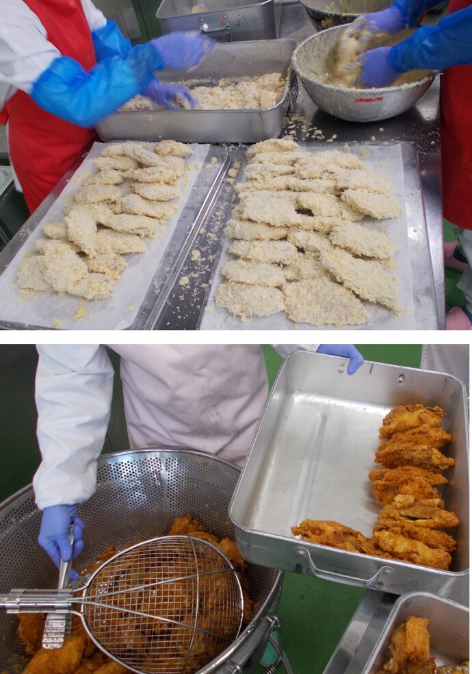 たらのフライ調理写真