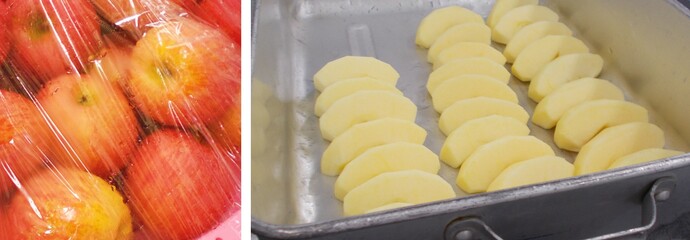 デザートのりんご