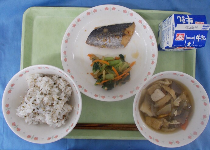 10月24日の給食写真