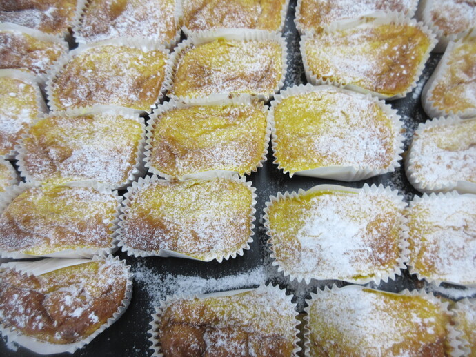 かぼちゃのチーズケーキ（焼いた後）